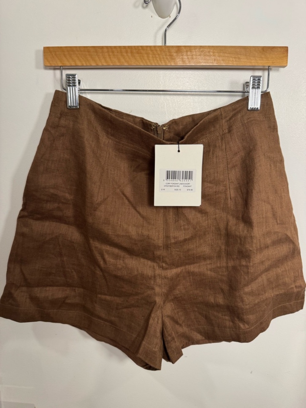 NWT dissh Cory linen shorts in fondant - size us 6/ aus 10